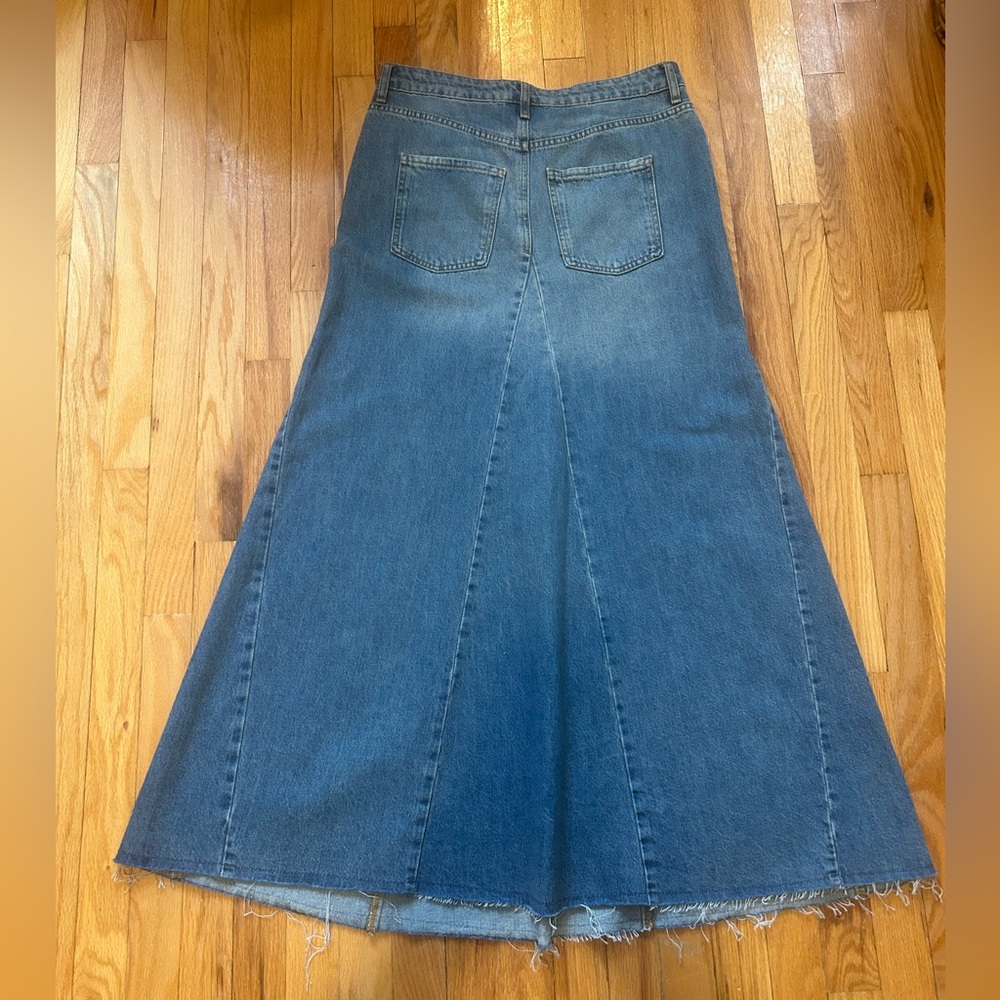 Zara ZW Collection Denim Maxi Skirt Medium - Picture 3 of 9
